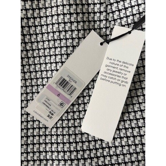 Calvin Klein Dresses & Skirts - Calvin Klein Black/White Houndstooth Pencil Skirt Sz 6, Fully Lined, Vented NWT